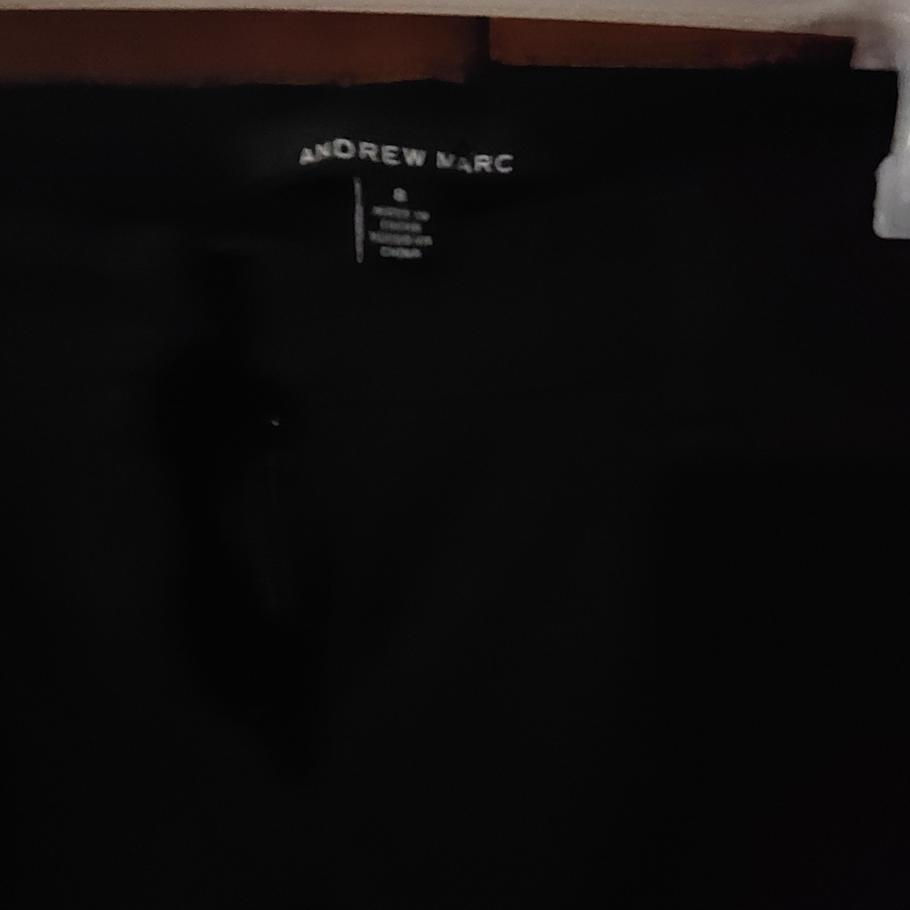 Andrew Marc Black Straight Leg Pants